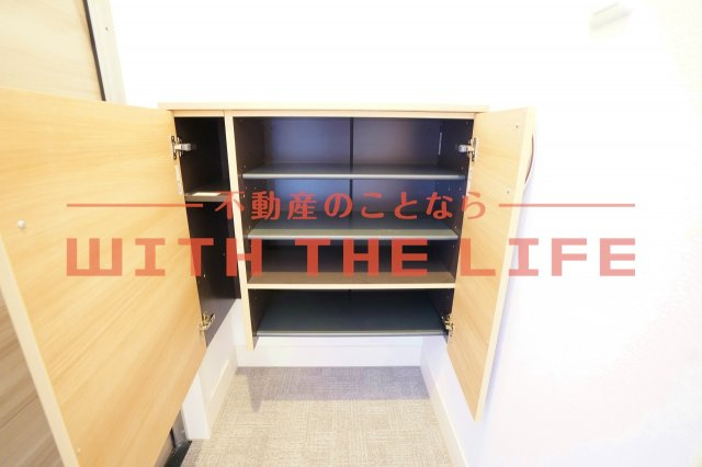 パークハイム上津【キャッシュバック対象】の玄関|収納もある玄関です