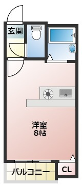 【間取り】 | CTビュー永和 | 1R
