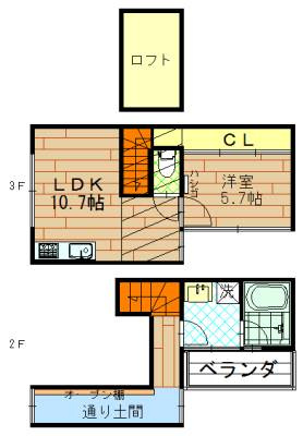 朱雀の陽の間取り