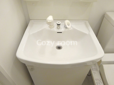 【独立洗面台】 | ドゥーエ江坂Ⅱ | 朝の支度にも助かる、独立の洗髪洗面化粧台