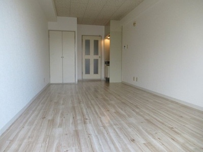 【居間・リビング】 | メゾン朝日八戸ノ里（八戸ノ里賃貸） | 広い洋室です