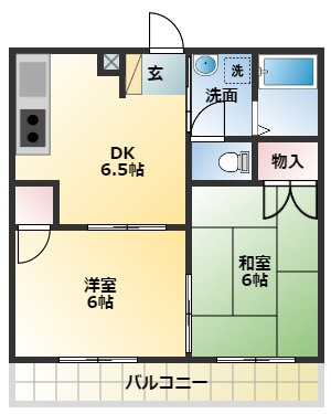 一万城マンションの間取り