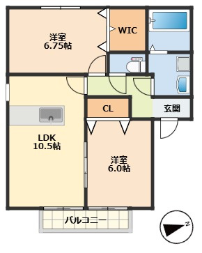 【間取り】 | セジュール四季B棟
