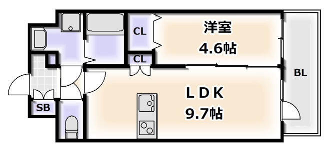 【間取り】 | プレサンス四天王寺前夕陽ヶ丘