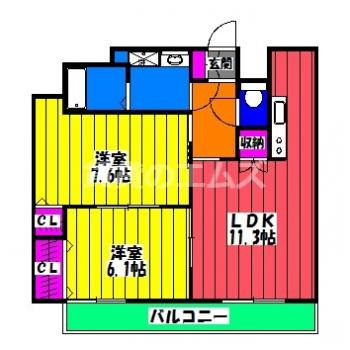 【間取り】 | ルモール大橋 | ルモール大橋の間取り