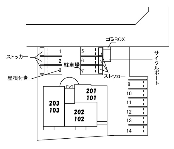 ビューコートの区画図