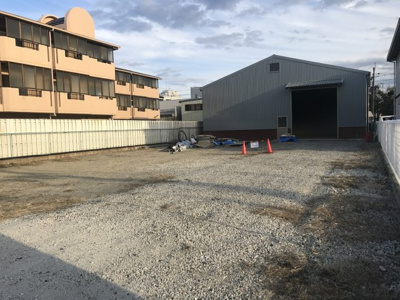 【外観】 | 摂津市鳥飼上3丁目貸土地 | 約40坪の倉庫付き 倉庫は鉄骨以外令和2年12月新設