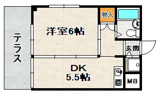 シャンテ中山の間取り