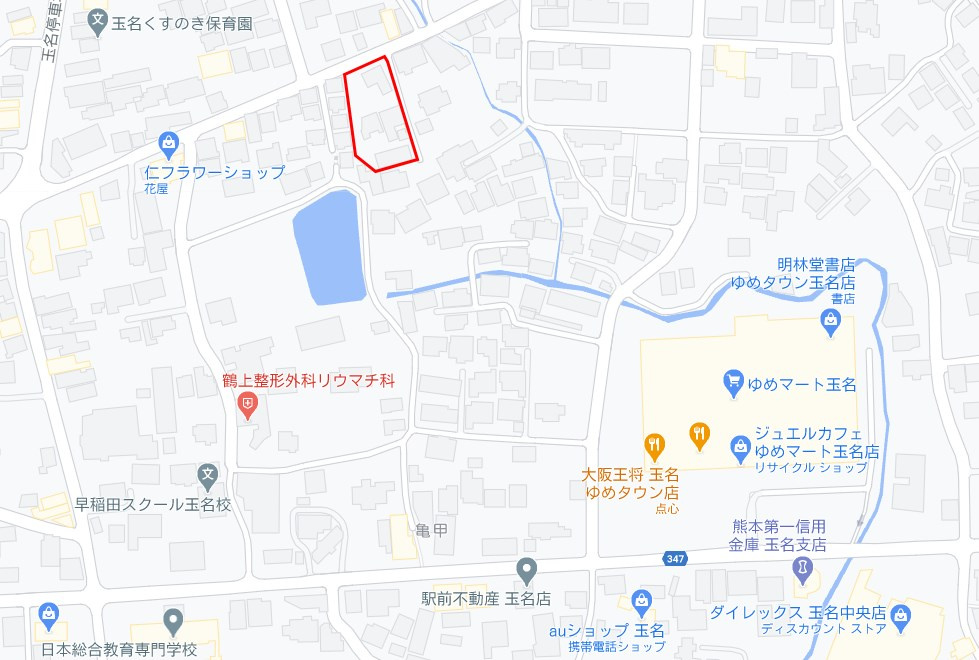 ルミナーレの地図|ゆめタウン玉名店より徒歩約4分