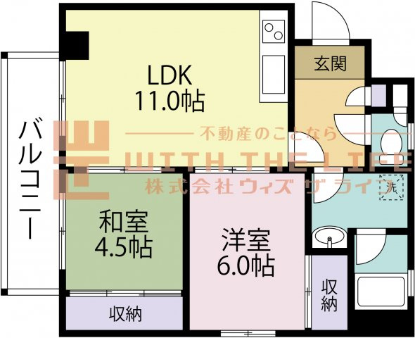 メゾンハピネス【10,000円キャッシュバック対象物件】の間取り