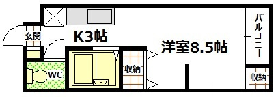 カーサ蟹原の間取り