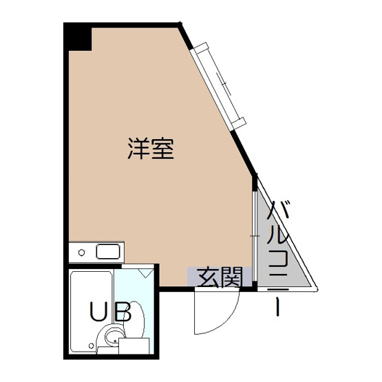 【間取り】 | ニューパレス文の里 | １R　14㎡