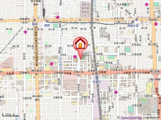 GREEN　FOREST丹波口（グリーンフォレスト丹波口）の地図