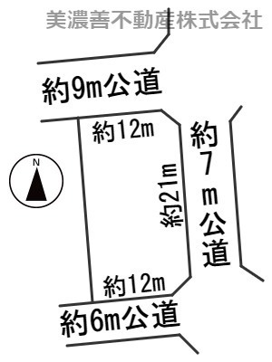 ５５９９１　岐阜市日野北土地の区画図