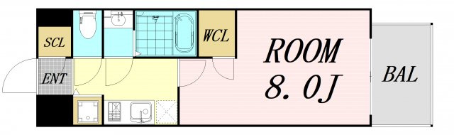 ワールドアイ阿波座パークサイド 仲介手数料無料の間取り