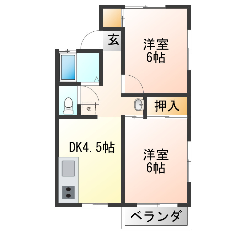 メゾンロイヤルＡの間取り|サンプル