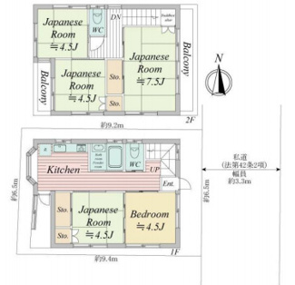 【間取り】 | 【閑静な住宅街】矢来町　中古戸建て | 【閑静な住宅街】矢来町　中古戸建て