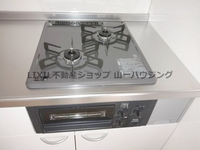 【キッチン】 | プランドール愛宕 | ガス・２口ビルトインコンロ