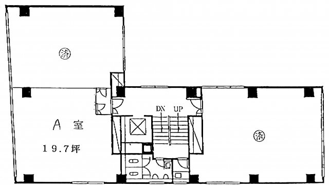 中央区銀座８丁目の事務所の間取り