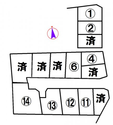 【区画図】 | 西脇市黒田庄町岡ヒルズタウン岡1号地
