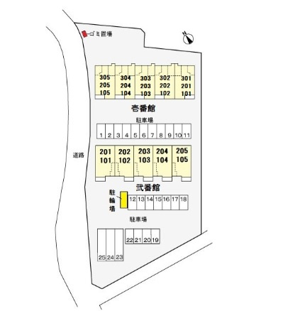 サンビレッジ 壱番館の区画図
