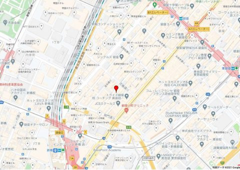 中央区銀座８丁目の事務所の地図