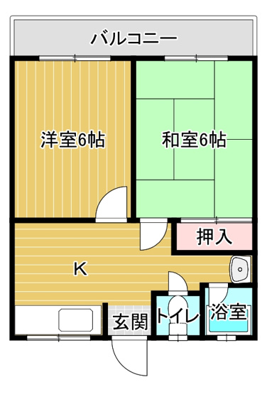 【間取り】 | ハイツ山口