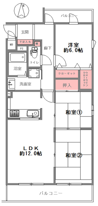 ★令和3年1月下旬改装工事完了予定★最上階・角部屋~ロマネスク豊中蛍池3階部分♪の画像
