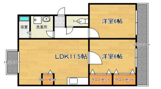 高嶋ハイツ【10,000円キャッシュバック対象物件】の間取り