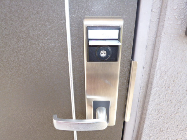 倉敷市児島稗田町のアパートの玄関|カードキー