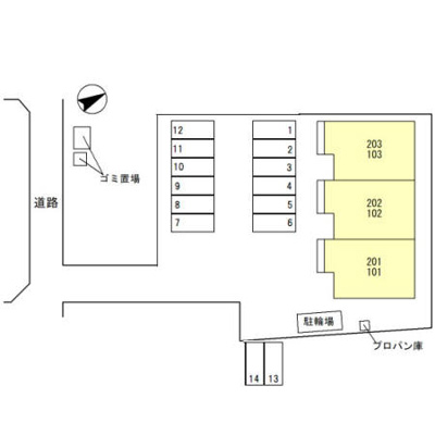 【区画図】 | セジュールＹ＆Ｙ