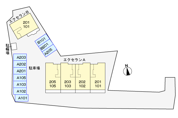 エクセランBの区画図
