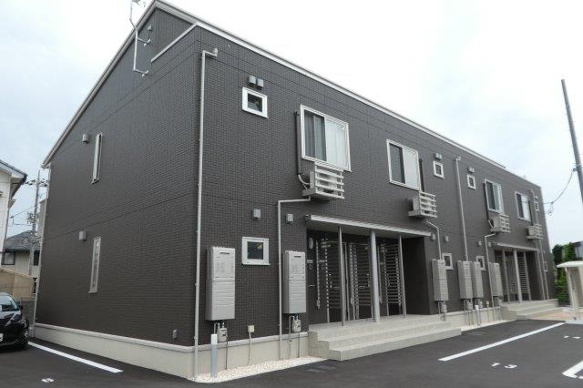 倉敷市新田のアパートの外観