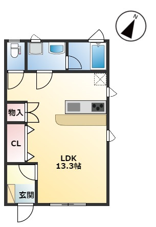 パステルバードB棟の間取り