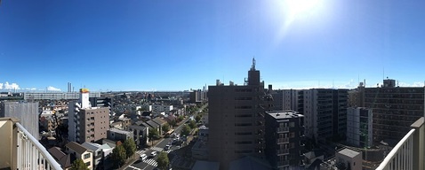 山久・エンゼルハイム花月園　（横浜市鶴見区生麦5丁目）の展望|南西側バルコニーからの眺望