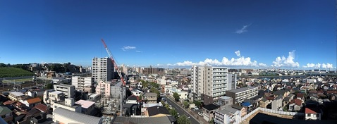 山久・エンゼルハイム花月園　（横浜市鶴見区生麦5丁目）の展望|北東側バルコニーからの眺望