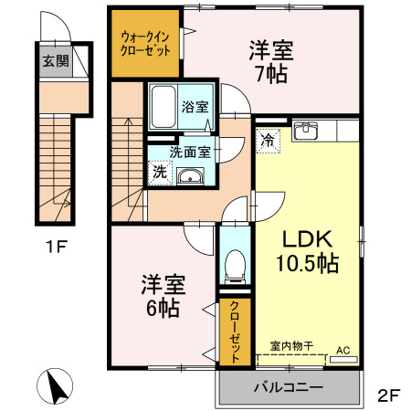 セジュールほんどう　Ａ棟の間取り