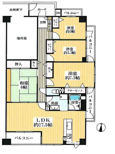 ◆三方角部屋◆ジオ池田五月丘弐番館♪の画像