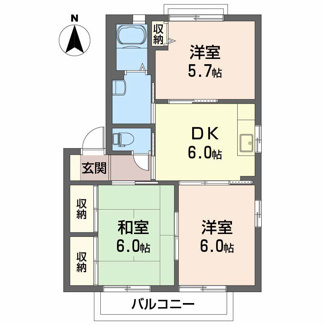 【間取り】 | Pomme de Pin　A棟
