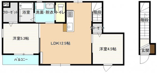 【間取り】 | ハピネス矢賀