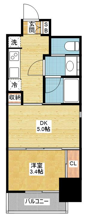 パークアクシス名古屋山王橋｜名古屋市の賃貸ならMy賃貸の間取り|パークアクシス名古屋山王橋