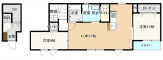 【間取り】 | ハピネス矢賀
