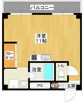 【間取り】 | ハイツプリシア | ハイツプリシア　３０１号室