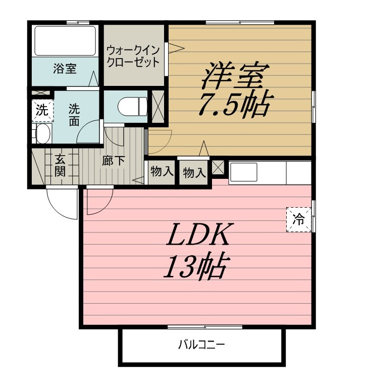 ロジュマンネサキ　Ｂの間取り