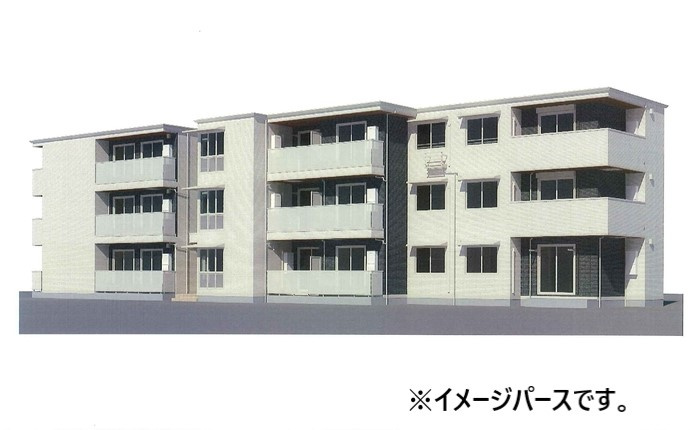 倉敷市水江のアパートの外観|イメージパース