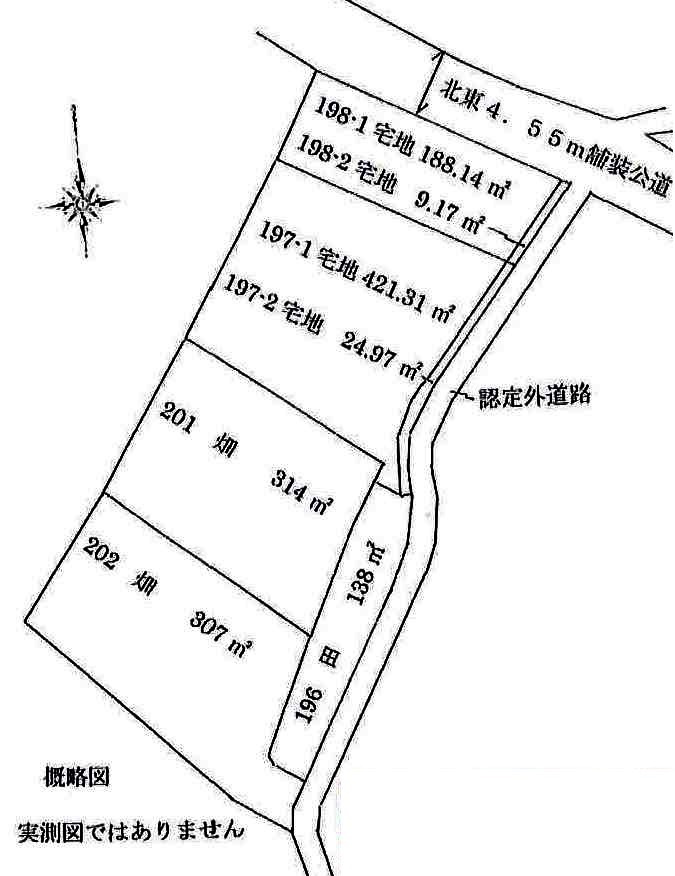 比企郡川島町三保谷宿　資材置き場用地　413坪の土地図