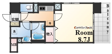 Cherir六甲道（シェリールロッコウミチ）の間取り