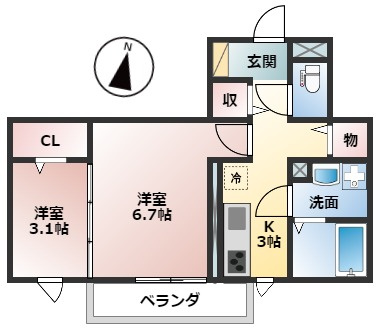 サンシティ伝馬町の間取り