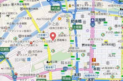 【地図】 | ルモン肥後橋公園前