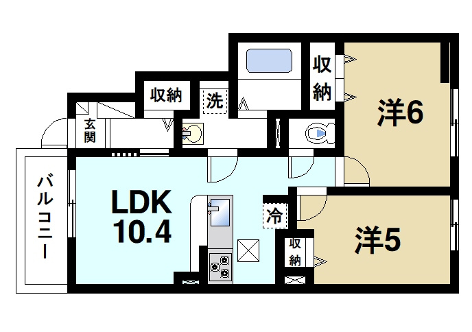 ハレ・コアの間取り|間取図です。